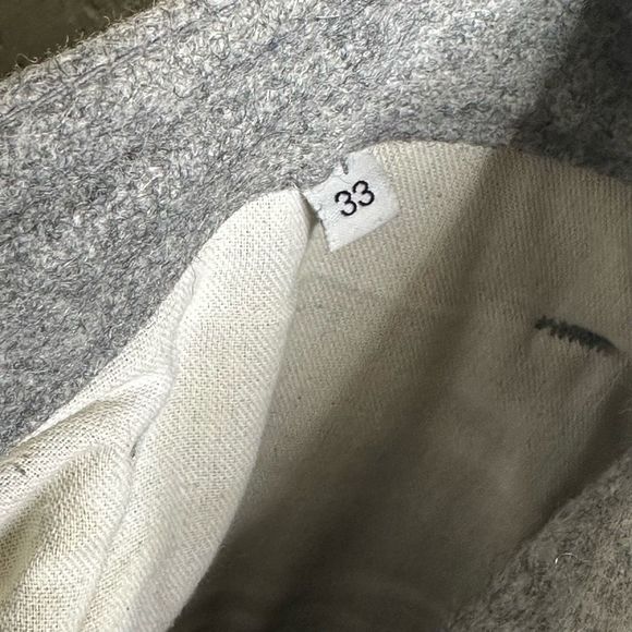 Gustin 328 HARRIS TWEED® 5 POCKET - HEATHER GREY Slim Straight Pants Size 33 - Picture 8 of 8